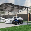Арочный навес из поликарбоната 6х6 м для 2 авто