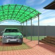 Арочный навес из поликарбоната 4х10 м для 2 авто
