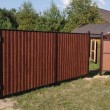 Распашные ворота из профнастила (высота 2 м) без электропривода