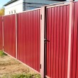 Распашные ворота из профнастила в раме (высота 2 м)