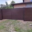 Откатные ворота из профнастила горизонтальная обшивка автоматические на в/с