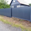 Откатные ворота из профнастила механические на в/с