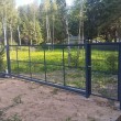Откатные ворота из 3Д сетки механические на в/с