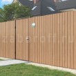 Забор из одностороннего профнастила под дерево для частного дома