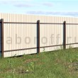Забор из одностороннего профнастила под дерево для частного дома